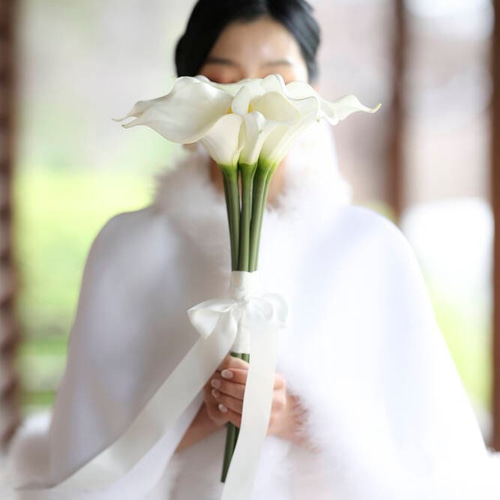高品質カラーブーケ_リリィ_ホワイトブーケ_花嫁_ウェディングブーケ_
