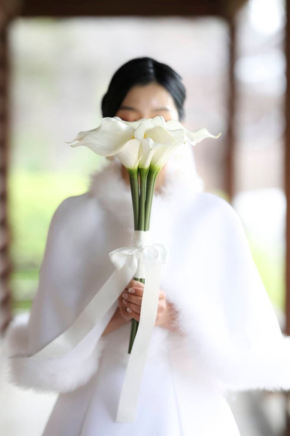 高品質カラーブーケ_リリィ_ホワイトブーケ_花嫁_ウェディングブーケ_