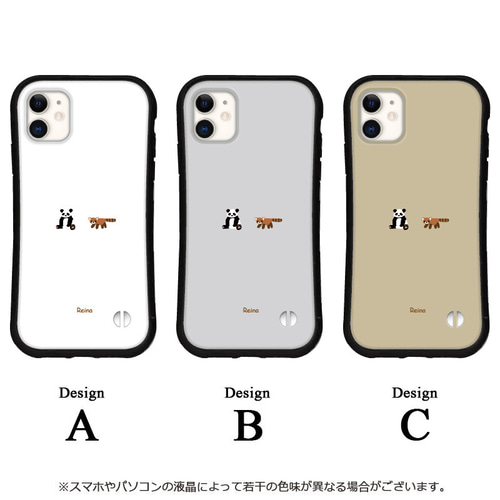 パンダ イニシャル スマホケース iPhoneケース 名入れ パンダ スマホケース iPhone16 15 14 13 pro mini SE iface型
