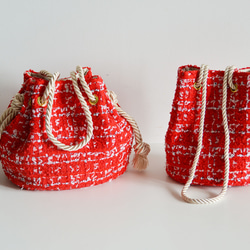 花式花呢手袋 Marine Bag 紅色 x 白色 非常適合母親節禮物！ 第13張的照片