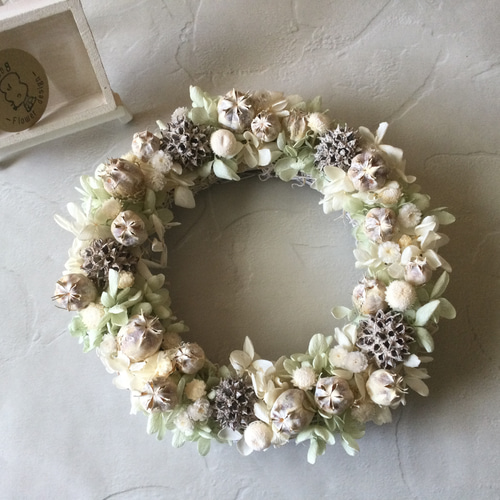 プリザーブドフラワー✱リース(white) プリザーブドフラワー MKkoo8