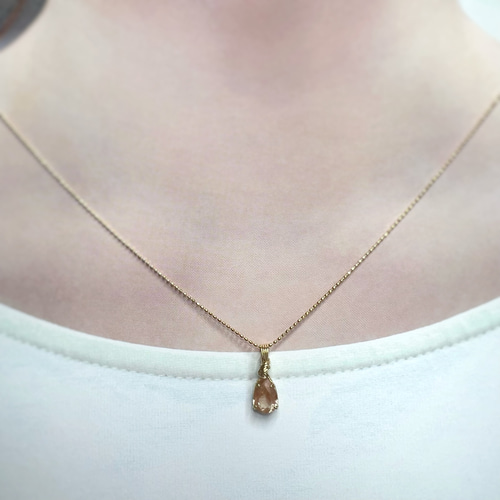 オレゴンサンストーンのペンダントトップ✨ワイヤーアクセサリー
