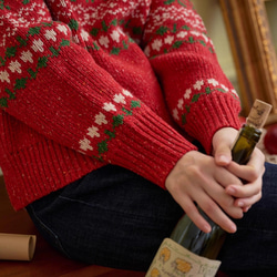 クリスマス限定　ジャガードセーター　ウール混 16枚目の画像