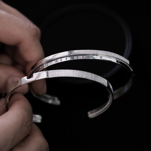 2way カメラ レンズ ダイヤル バングル シルバー925