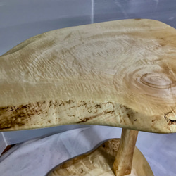 天然木　とち　折り畳みサイドテーブル　一点物　手造り 3枚目の画像