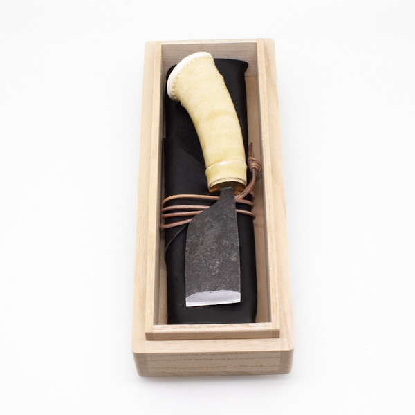 【京焼・清水焼】竹節柄  革裁ち包丁