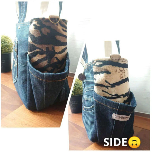 No.369【DENIM✖️ファーleopard winter BAG❤️】デニム