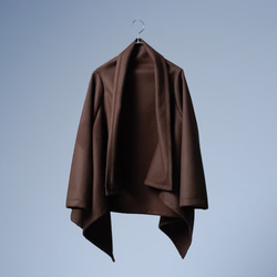【soco】優質光澤100%麥爾登羊毛層疊夾克/棕色 h021k-brw3 第19張的照片