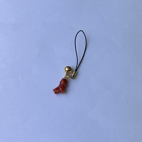 土佐沖赤珊瑚のストラップ・バックチャーム 御守り・招福 プレゼントに