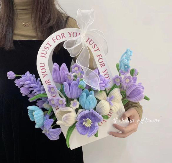 モールフラワー 花束 ハンドメイド 寸足らず モールフラワー 花束 ハンドメイド 寸足らず