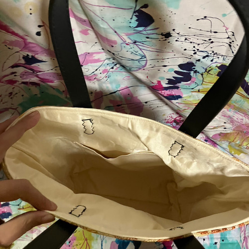 アンズルーム☆ハンドメイド☆ちょっと豪華な小さめ トート