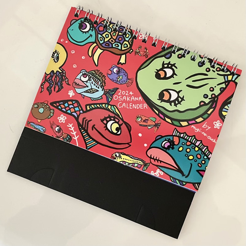 おさかなカレンダー＊2024卓上カレンダー カレンダー mugi-no-ouchi