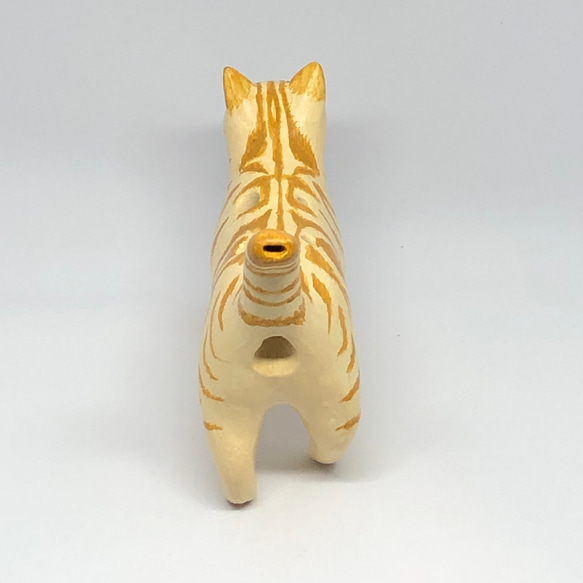 ネコリナ (猫のオカリナ)/ark/アメショ茶　猫グッズ　猫雑貨　アメリカンショートヘア　オカリナ 3枚目の画像
