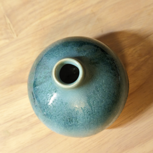 萩・織部釉の小さな一輪挿し 丸 一輪挿し・花瓶・花器 Atelier PISUKE