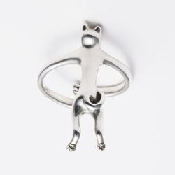 全身で抱きしめてくれるねこのリング、silver925（銀）,シルバーアクセサリー 5枚目の画像