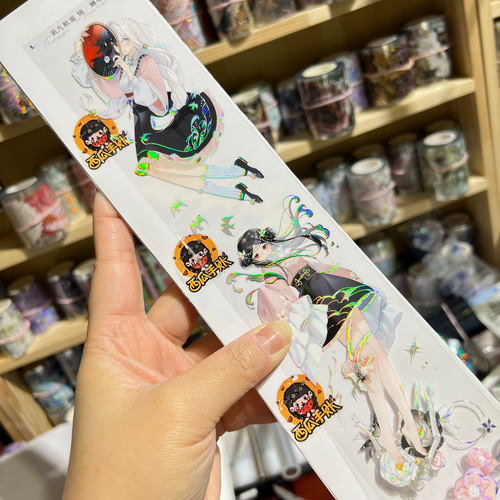 海外PETテープ 切り売り 少女 女の子 人物 鏡.嫿心 海外マステ