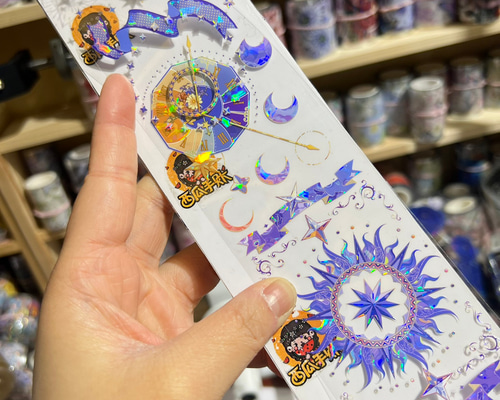 海外PETテープ 切り売り 太陽 月 星 星と月の神話/灼熱の太陽 海外