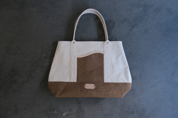 【受注生産】tote bag 　brown 1枚目の画像