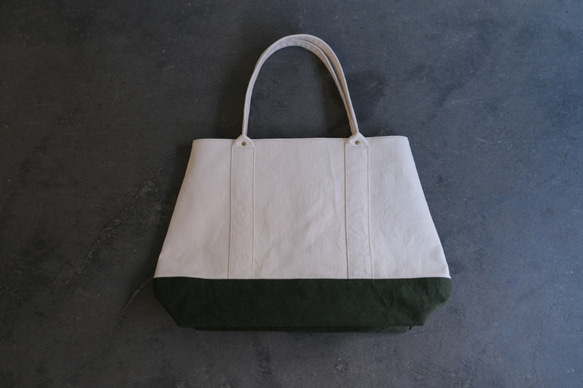 【受注生産】tote bag 　green 2枚目の画像