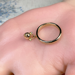 貓臉吊飾戒指，銀配件，金配件，18k金，銀925 第5張的照片
