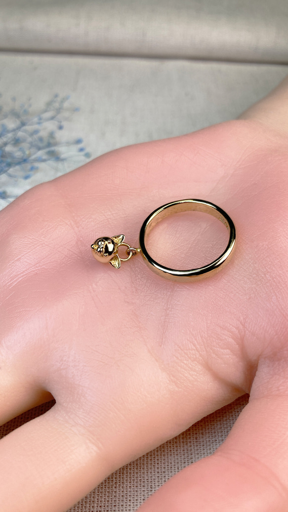 貓臉吊飾戒指，銀配件，金配件，18k金，銀925 第5張的照片