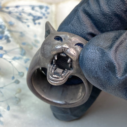 ネコ科の怒りリング、silver925（銀）,シルバーアクセサリー 4枚目の画像