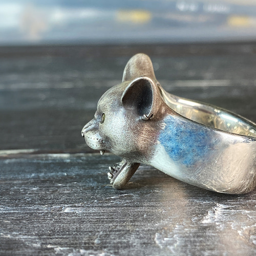 ［電気猫さん専用］ring （リング） キュートな猫ネコちゃんSV925リングR0517 指輪・リング Ringo