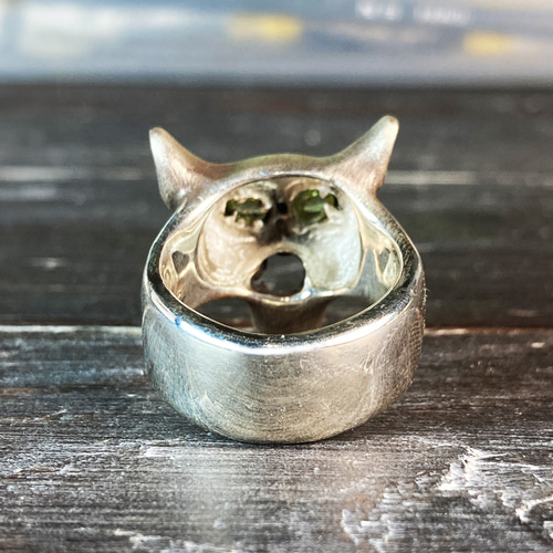 超希少！朧 猫に小判 シルバー925リング(検.縁起物.商売繁盛 超希少！朧 猫に小判 シルバー925リング(検.縁起物.商売繁盛
