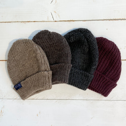 Hannah knit cap (手編み機ニット） 2枚目の画像