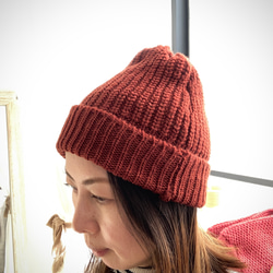 Hannah knit cap (手編み機ニット） 11枚目の画像