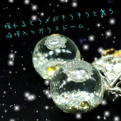 ꫛꫀꪝ✨数量限定❗液体ガラスドーム　シルバースター　ピアス　左右セット 5枚目の画像