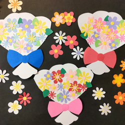 人気 ラミネート可 色紙 壁面 アルバム 飾り ～3つの花束いい香り