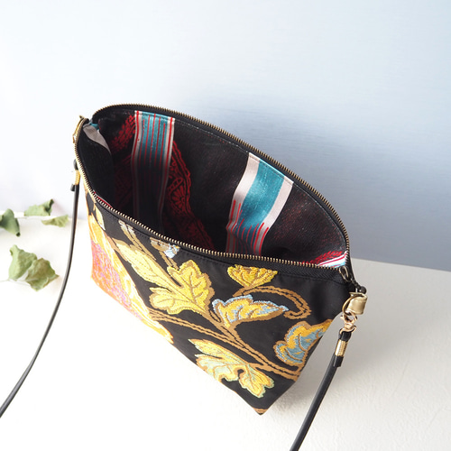 【オーダー品】着物 帯 帯締め リメイク ハンドメイド ショルダーバッグ 西陣 オーダー品】着物 帯 帯締め リメイク ハンドメイド ショルダー