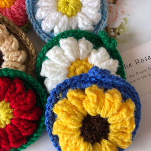 アクリルタワシお花10個 エコたわし 雑貨 ハンドメイド その他キッチン