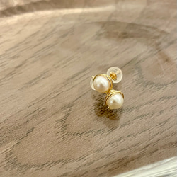 ₋螺旋₋ pearl pierce K18 ( AO1 ) 4枚目の画像