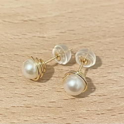 ₋螺旋₋ pearl pierce K18 ( AO1 ) 2枚目の画像