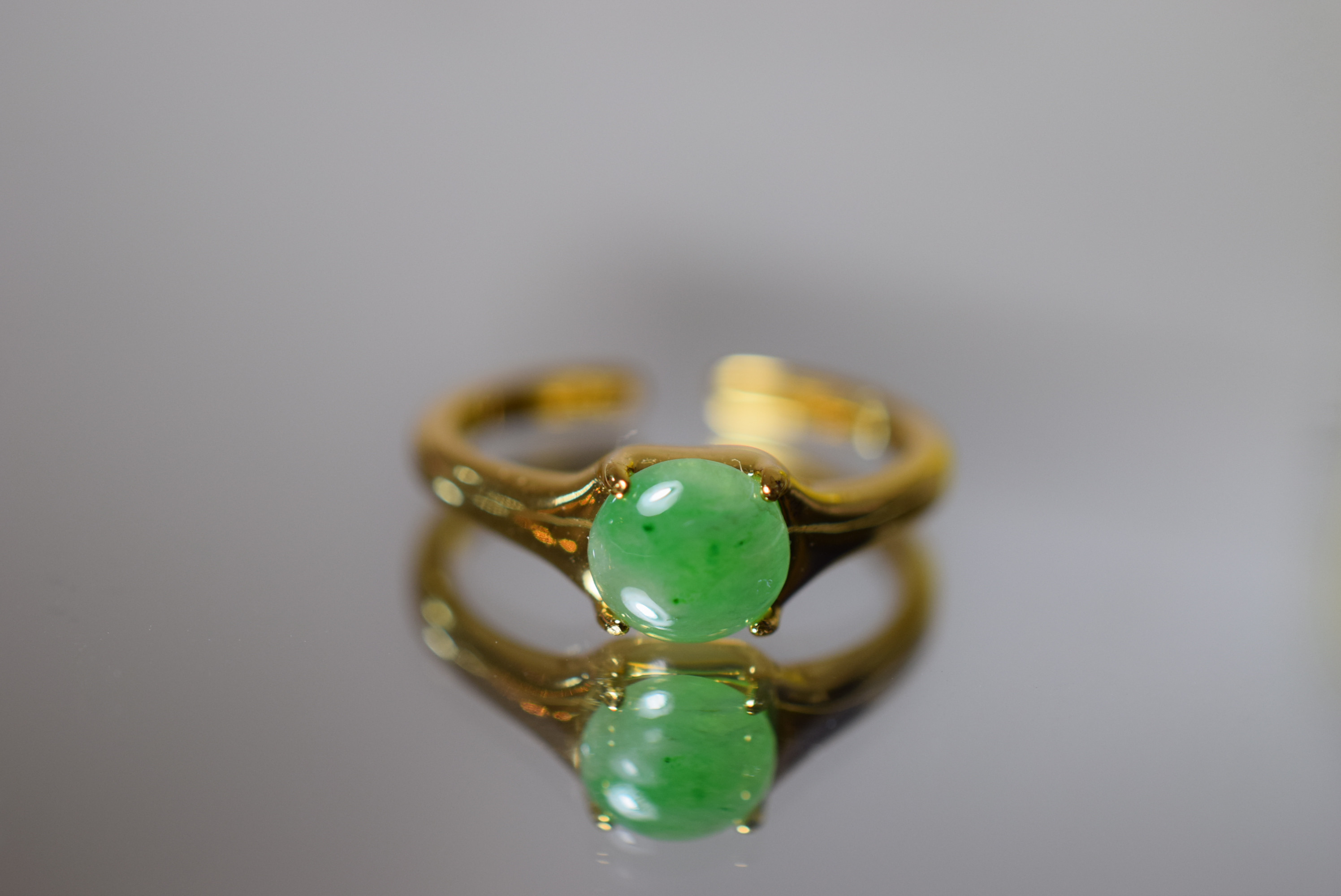 【ジョアぽん出品】ミャンマー産天然本翡翠 リング シルバー925