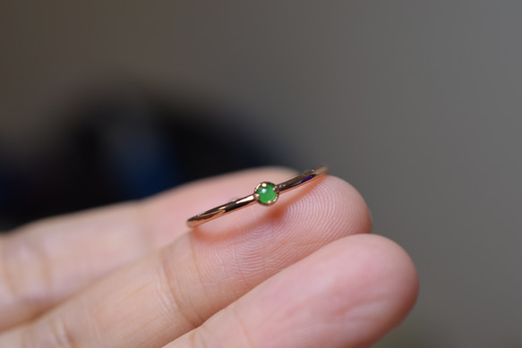 ミャンマー産天然本翡翠 リング シルバー925 クリスタル種❗️ミャンマー産天然本翡翠 リング シルバー925