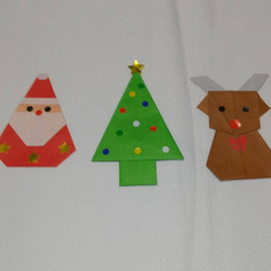 折り紙クリスマス壁面飾り 2枚目の画像