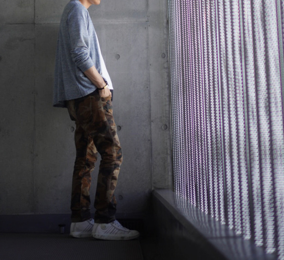 [展示作品]迷彩プリントツイルパンツ 10枚目の画像