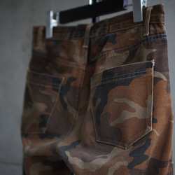 [展示作品]迷彩プリントツイルパンツ 7枚目の画像
