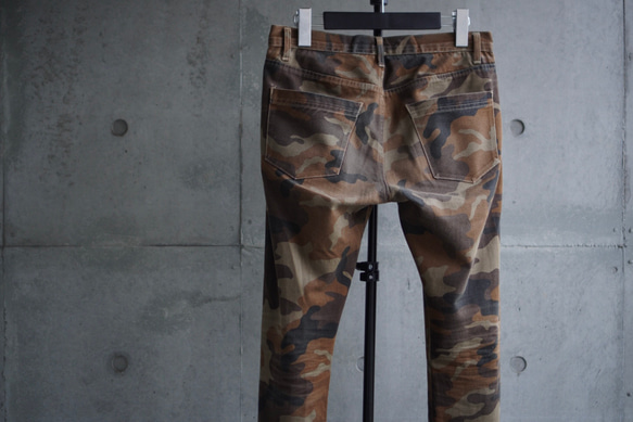 [展示作品]迷彩プリントツイルパンツ 6枚目の画像