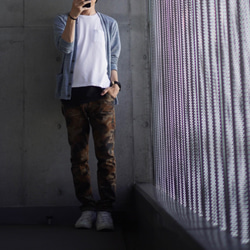 [展示作品]迷彩プリントツイルパンツ 9枚目の画像