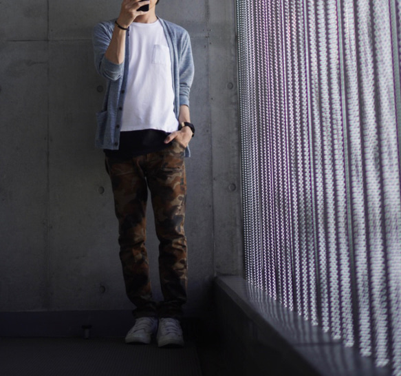 [展示作品]迷彩プリントツイルパンツ 9枚目の画像