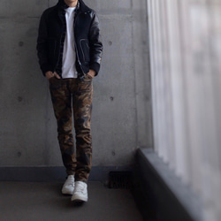 [展示作品]迷彩プリントツイルパンツ 12枚目の画像