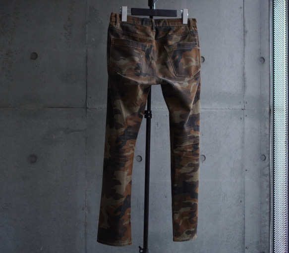 [展示作品]迷彩プリントツイルパンツ 8枚目の画像