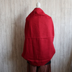 【新顏色紅色！ 3WAY]亞麻波列羅披肩❣️禮物聖誕遮陽日系服裝 第6張的照片