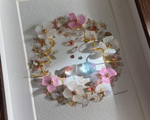 シーグラスアート 恋の予感…♡ フォトフレーム・写真立て Umikara 通販