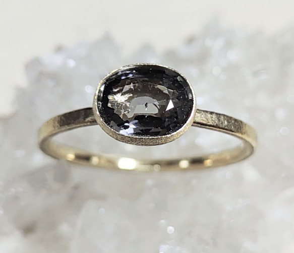 platinum gray spinel＊K10 ring 2枚目の画像