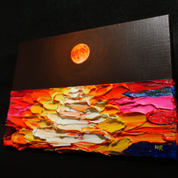 油絵 絵画【オレンジの満月】 11枚目の画像